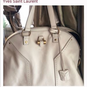 Just like New YSL muse ivory leather bag